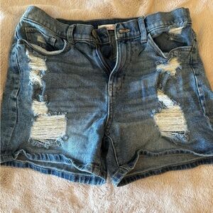 SO Blue Distressed Jean Shorts